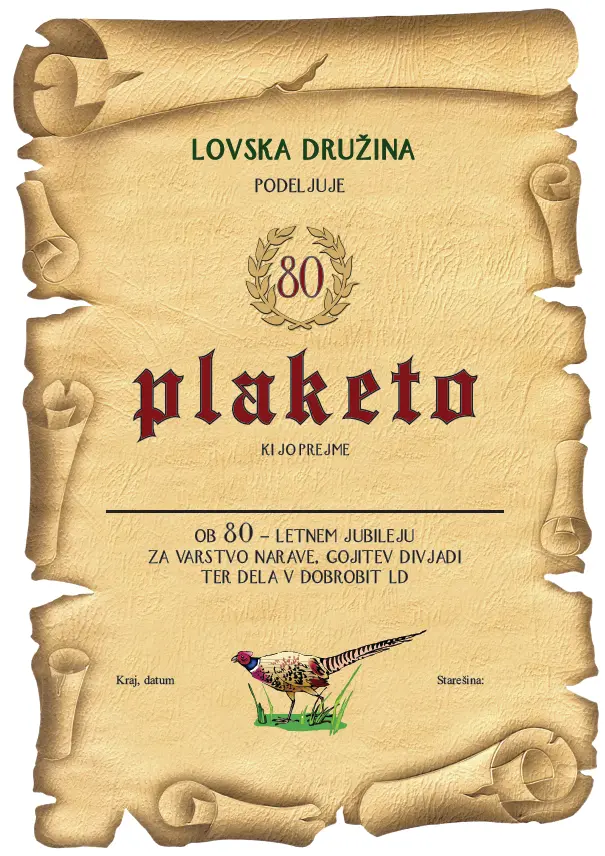 Zahvala za lovsko družino